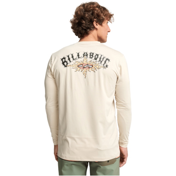 2026 Billabong Mens Solar Flare Loose Fit Long Sleeve Rash Vest EBYWR03029 - Chino